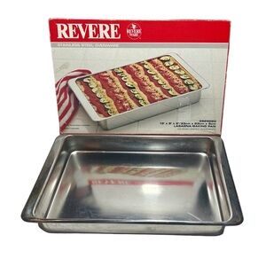 Revere Ware 4 Quart Baking Pan 13x9x2 Stainless Steel Casserole Lasagna 60018